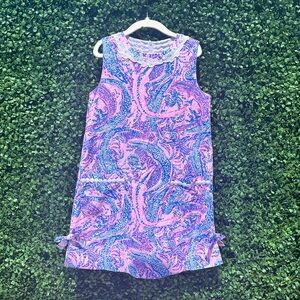 Lilly Pulitzer Classic Shift in Maybe Gator - Pink & Blue Alligator Dress